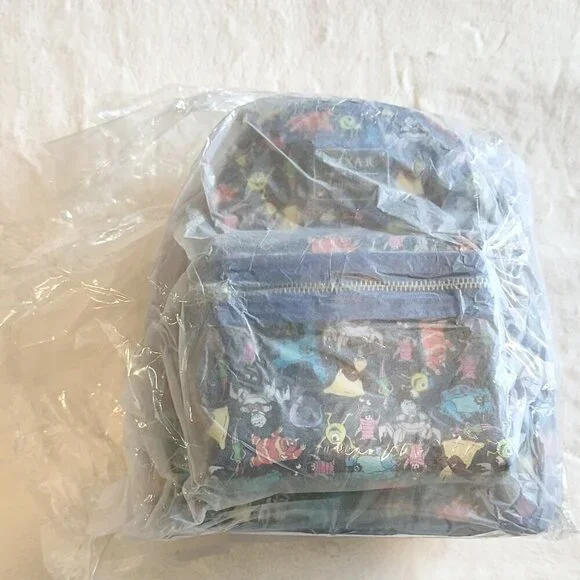 NWT RARE Disney Pixar Monsters Inc Loungefly Mini Bag Backpack - Picture 4 of 11